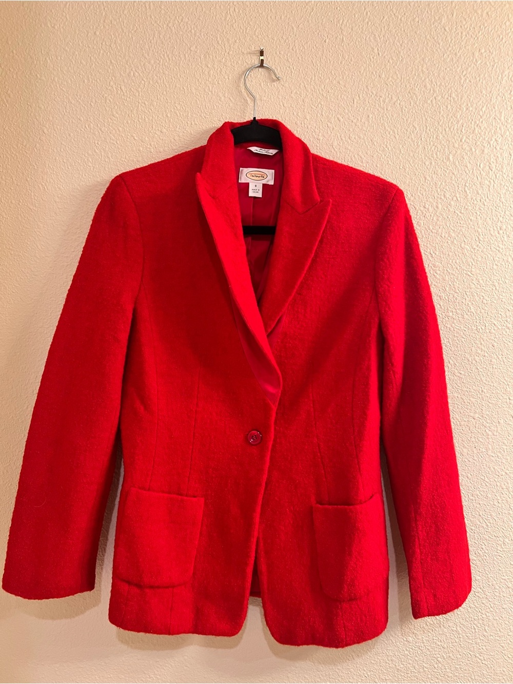 Talbots Vibrant Red Single-Button Women's Blazer